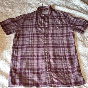 Large Men’s Button Down Shirt from American Eagle. Has more of a reddish color.